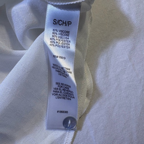 Cristina B Womens White Sleeveless Layered Blouse Shirt Top Size Small - Picture 4 of 5